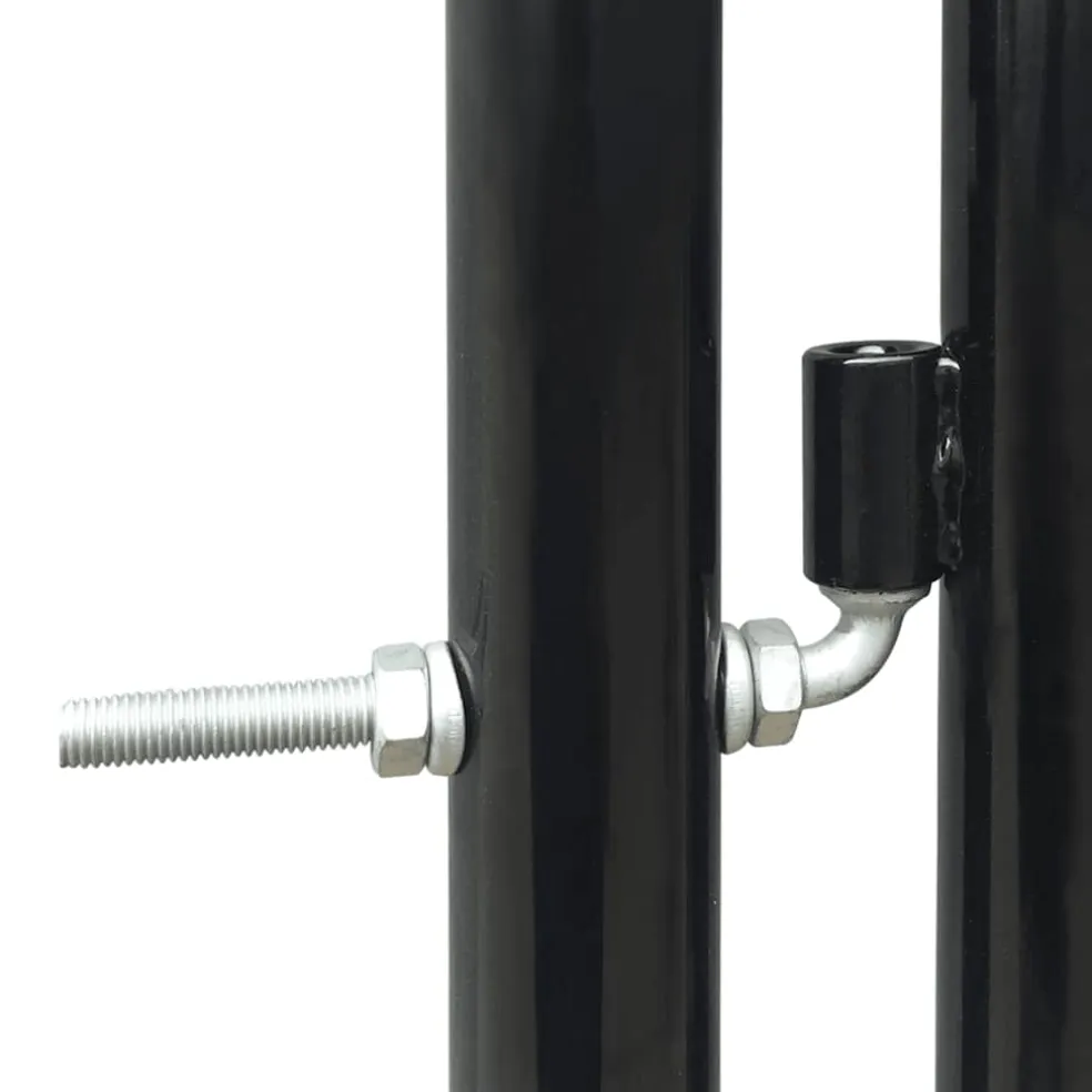 vidaXL Zwarte enkele deur schuttingpoort 100x75 cm