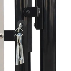 vidaXL Zwarte enkele deur schuttingpoort 100x75 cm