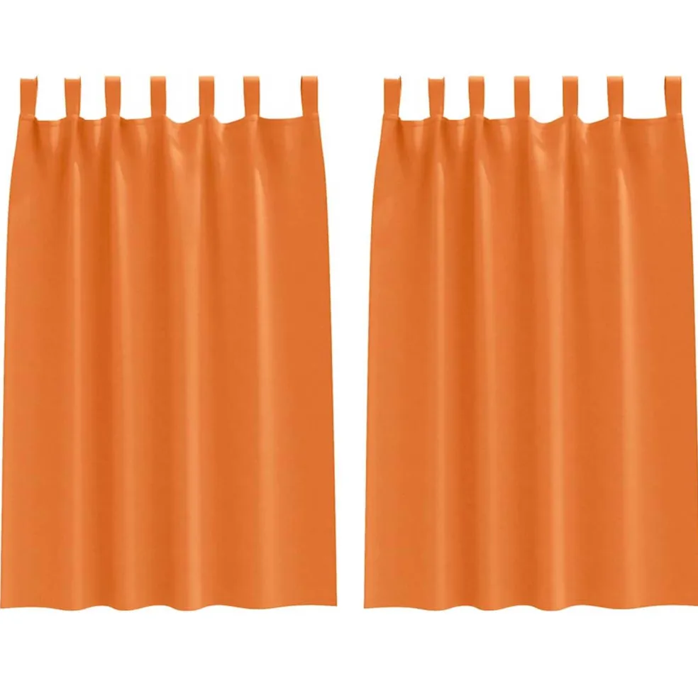 vidaXL Zwart-out Gordijnen met Ringen 2 st Feloranje 175 x 140 cm