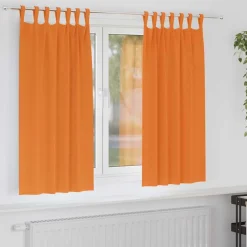 vidaXL Zwart-out Gordijnen met Ringen 2 st Feloranje 175 x 140 cm