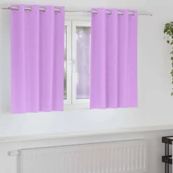 vidaXL Zwart-out Gordijnen met Ringen 2 st Paars 140 x 140 cm