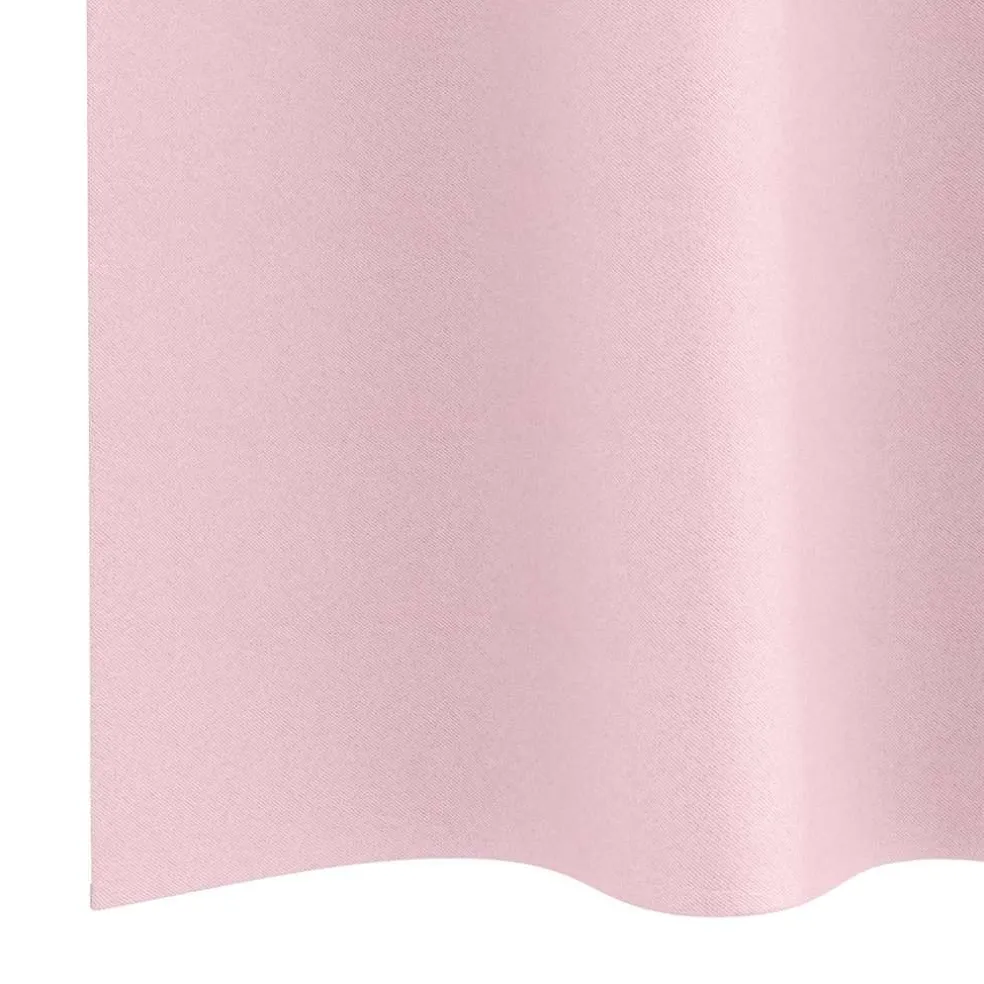 vidaXL Zwart-out Gordijnen met Ringen 2 st Babyroze 140 x 140 cm
