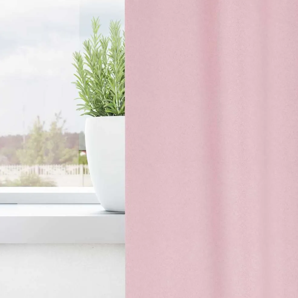 vidaXL Zwart-out Gordijnen met Ringen 2 st Babyroze 140 x 140 cm