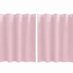 vidaXL Zwart-out Gordijnen met Ringen 2 st Babyroze 140 x 140 cm