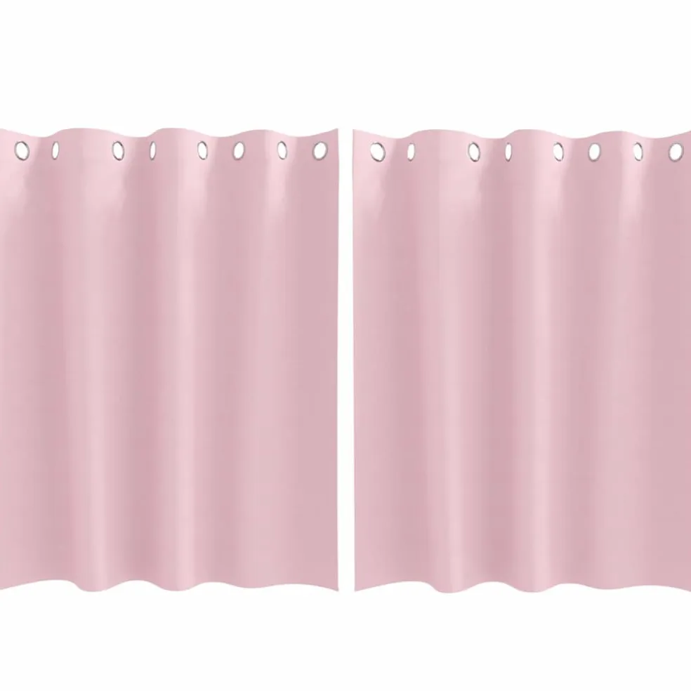 vidaXL Zwart-out Gordijnen met Ringen 2 st Babyroze 140 x 140 cm
