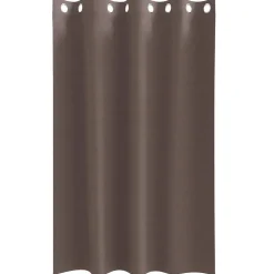 vidaXL Zwart-out Gordijnen met Ringen 2 st Donkerbruin 175 x 140 cm