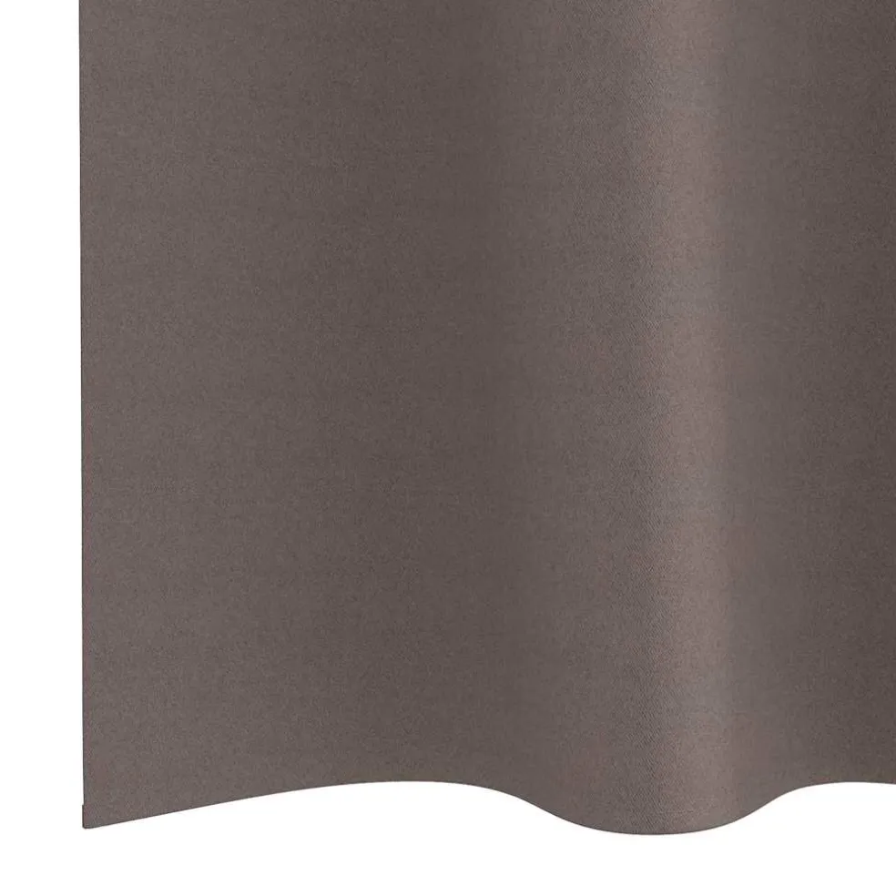 vidaXL Zwart-out Gordijnen met Ringen 2 st Donkerbruin 175 x 140 cm