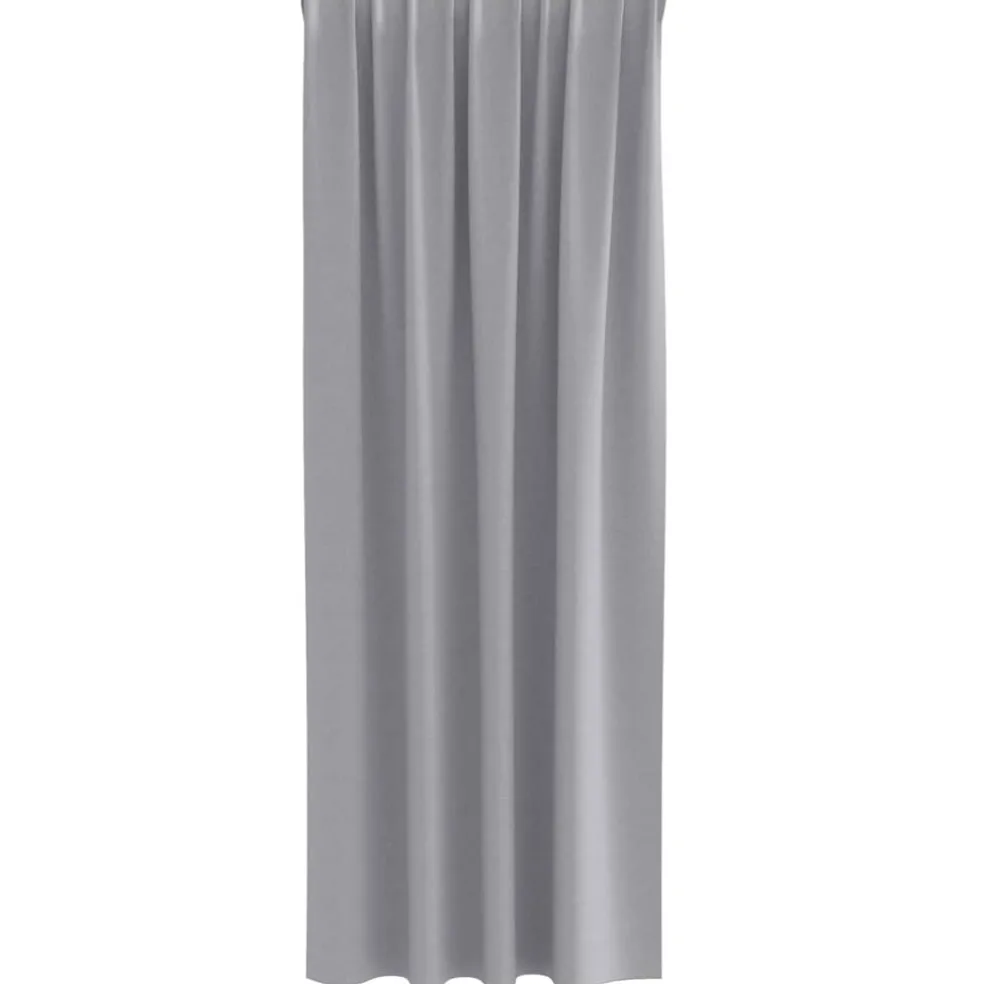 vidaXL Zwart-out Gordijnen met Ringen 2 st Lichtgrijs 245 x 140 cm