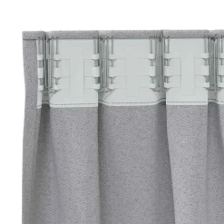 vidaXL Zwart-out Gordijnen met Ringen 2 st Lichtgrijs 245 x 140 cm