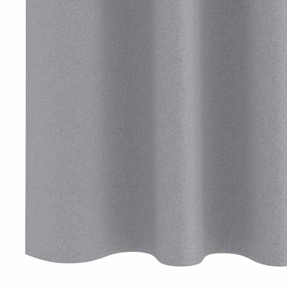 vidaXL Zwart-out Gordijnen met Ringen 2 st Lichtgrijs 245 x 140 cm