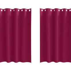vidaXL Zwart-out Gordijnen met Ringen 2 st Wijnrood 175 x 140 cm