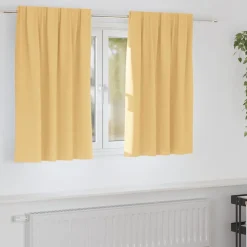 vidaXL Zwart-out Gordijnen met Ringen 2 st Beige 140 x 140 cm