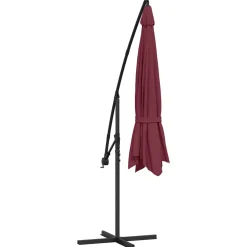 vidaXL Zweefparasol met aluminium paal 350 cm bordeauxrood