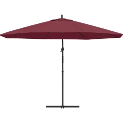 vidaXL Zweefparasol met aluminium paal 350 cm bordeauxrood