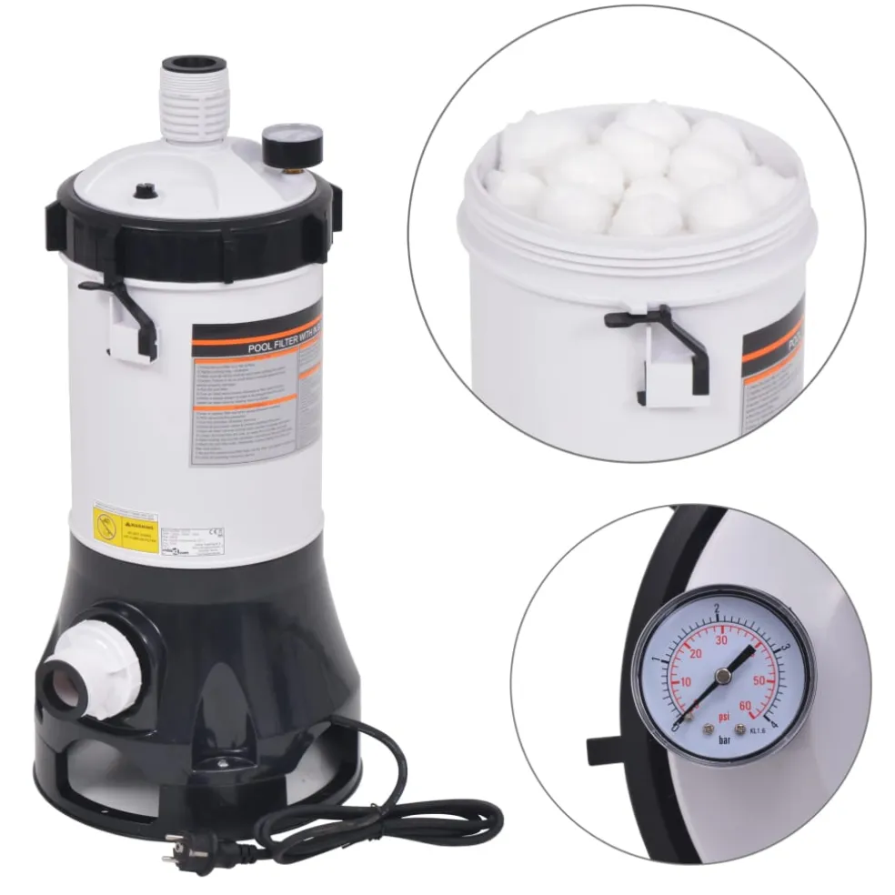 vidaXL Zwembadfilterpomp voor zwembaden 185 W 4,4 m³/u