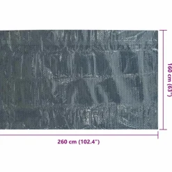 vidaXL Zwembadfolie solar drijvend 260x160 cm PE zwart en blauw