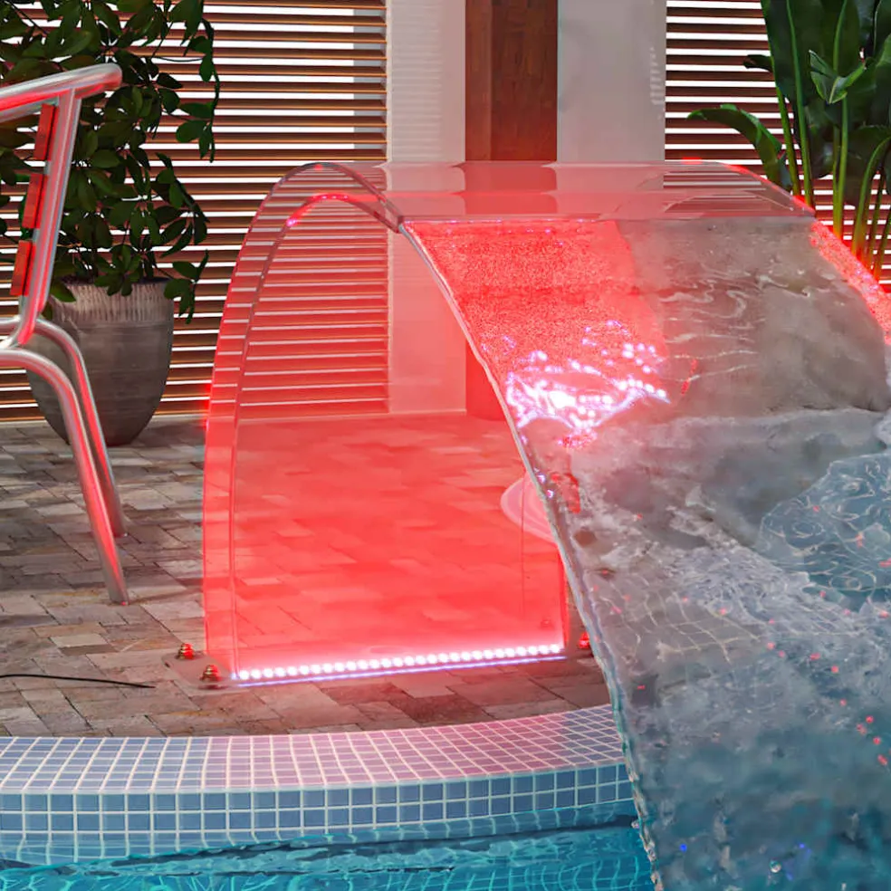vidaXL Zwembadfontein met RGB LED's 50 cm acryl