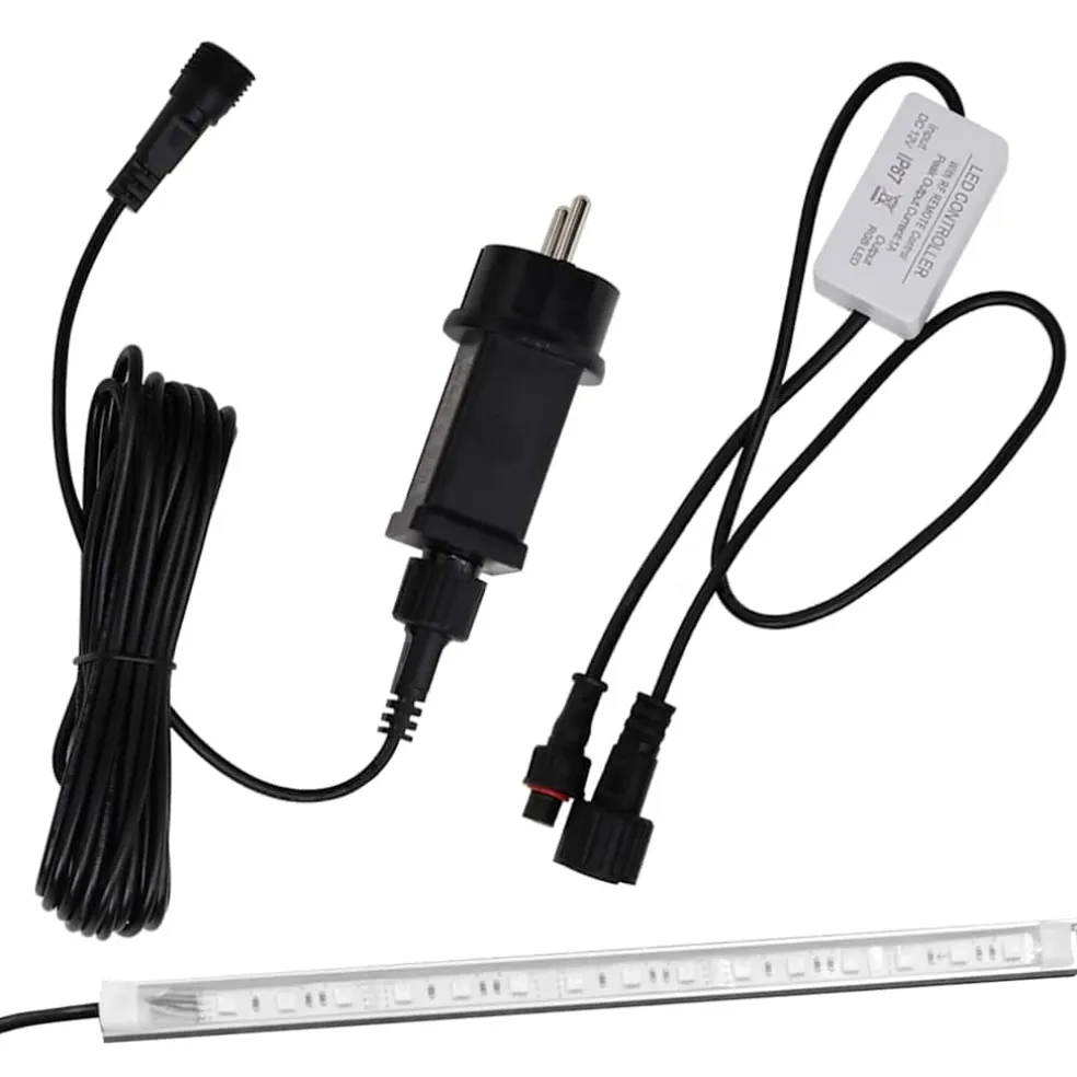 vidaXL Zwembadfontein met RGB LED's 50 cm acryl