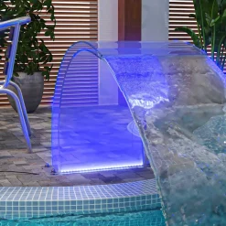 vidaXL Zwembadfontein met RGB LED's 50 cm acryl