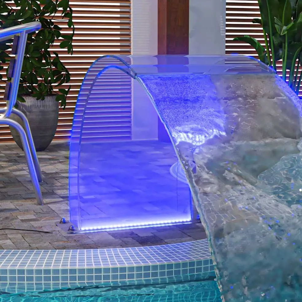 vidaXL Zwembadfontein met RGB LED's 50 cm acryl