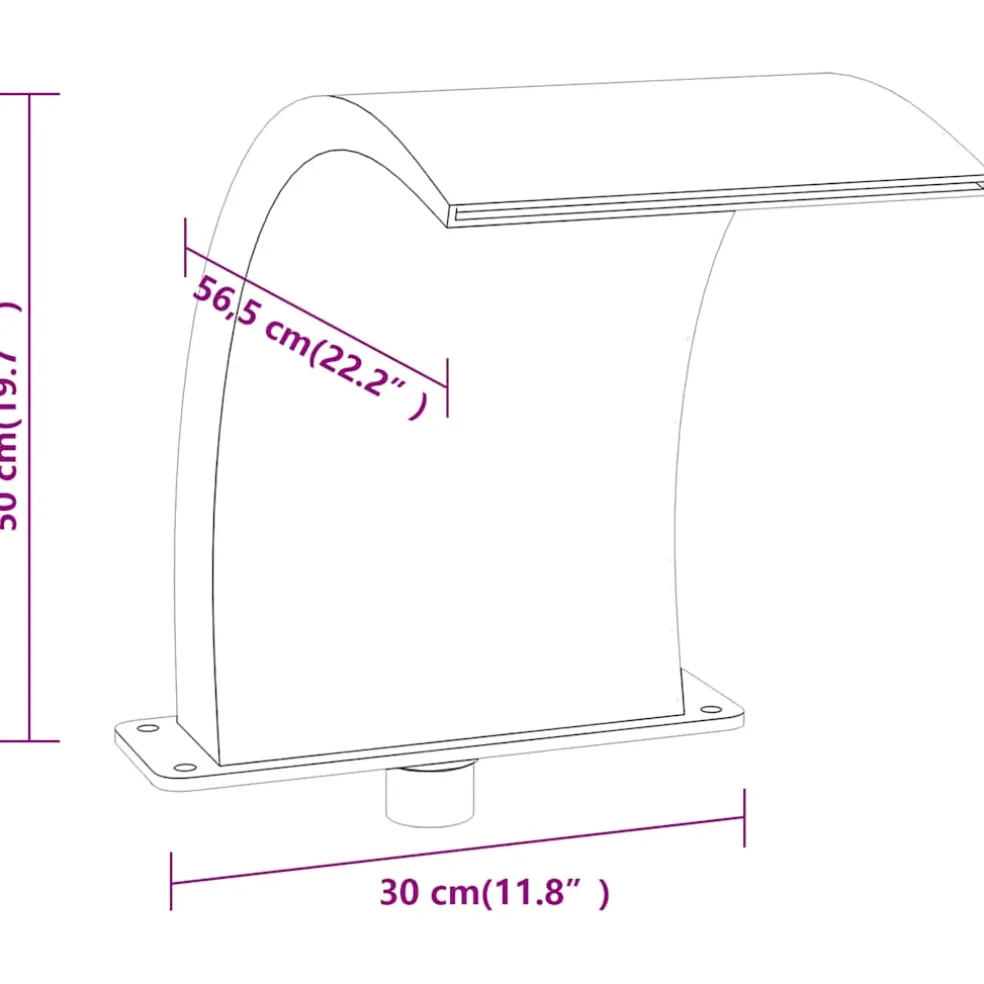 vidaXL Zwembadfontein met RGB LED's 50 cm acryl