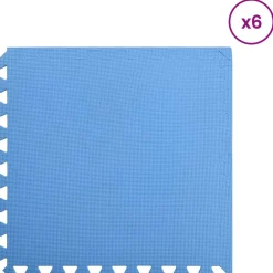 vidaXL Zwembad Grondmat 6 st Blauw 2,16 ㎡ EVA Schuim