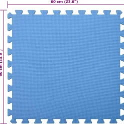 vidaXL Zwembad Grondmat 6 st Blauw 2,16 ㎡ EVA Schuim
