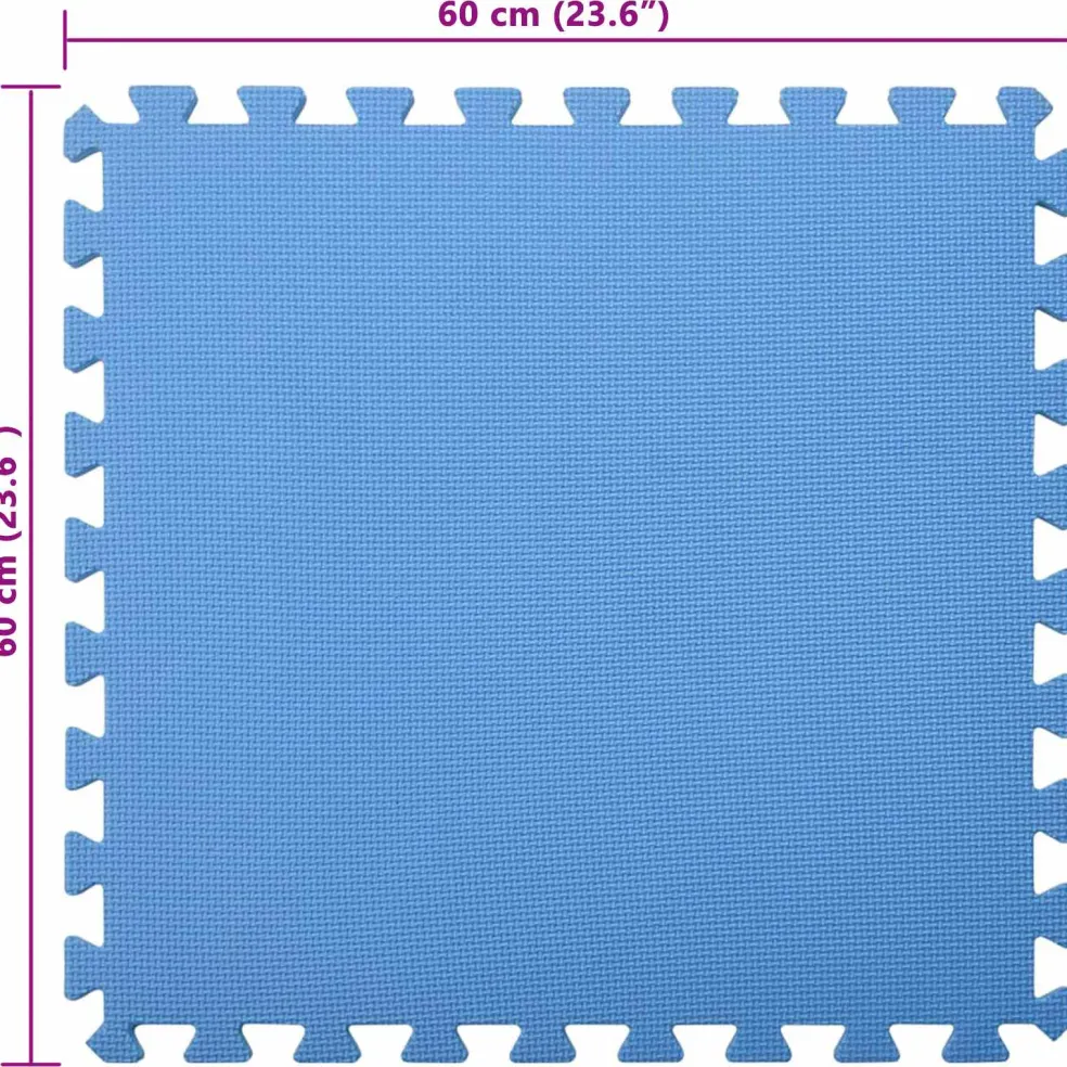 vidaXL Zwembad Grondmat 6 st Blauw 2,16 ㎡ EVA Schuim