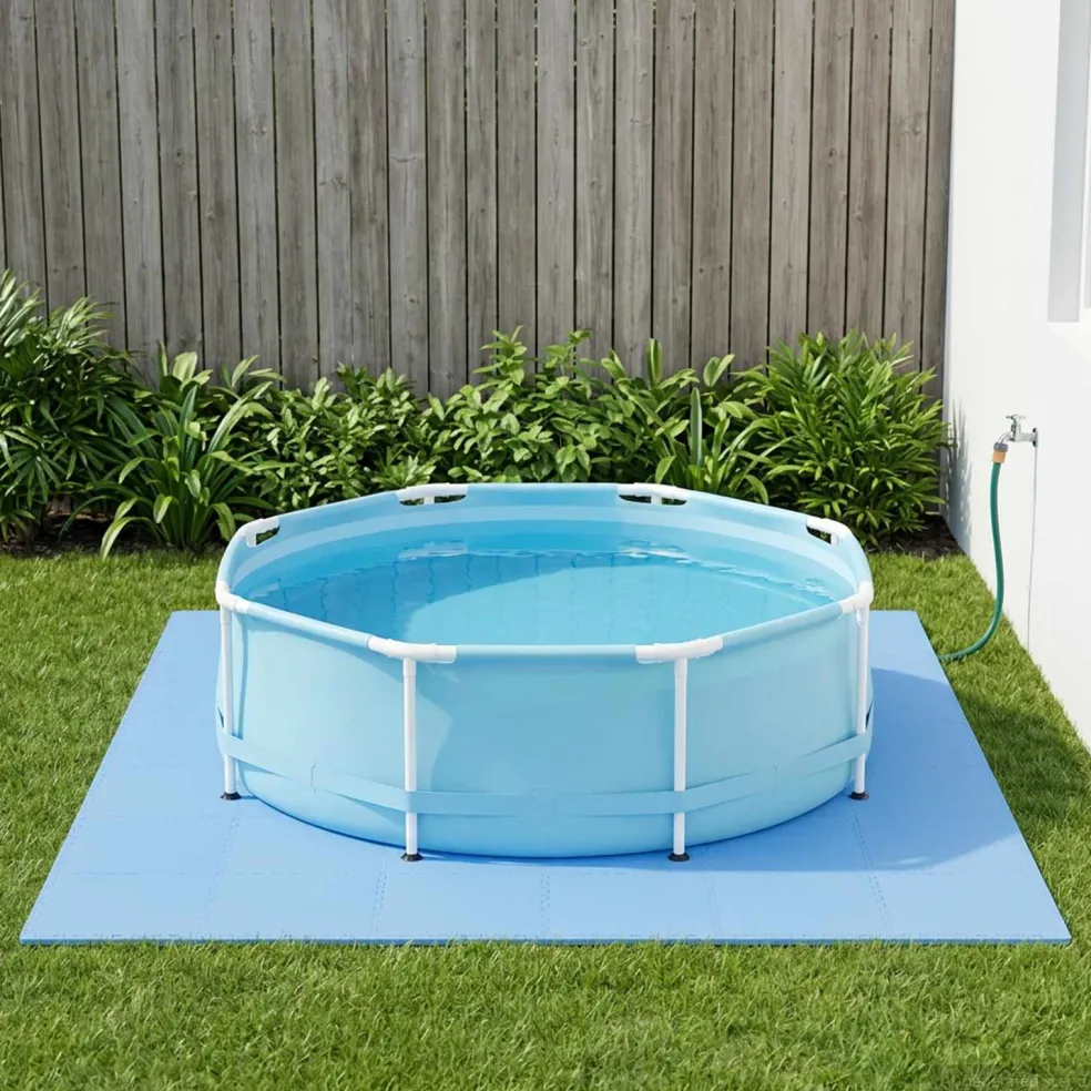 vidaXL Zwembad Grondmat 6 st Blauw 2,16 m² EVA Schuim