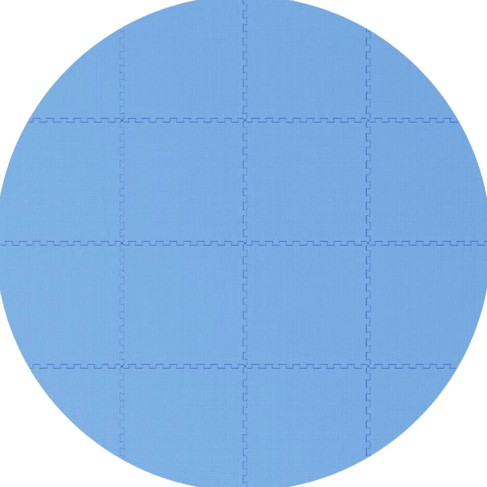 vidaXL Zwembad Grondmat 16 st Ø 235 cm Rond EVA Schuim Blauw