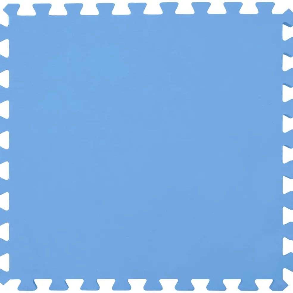 vidaXL Zwembad Grondmat 16 st Ø 235 cm Rond EVA Schuim Blauw