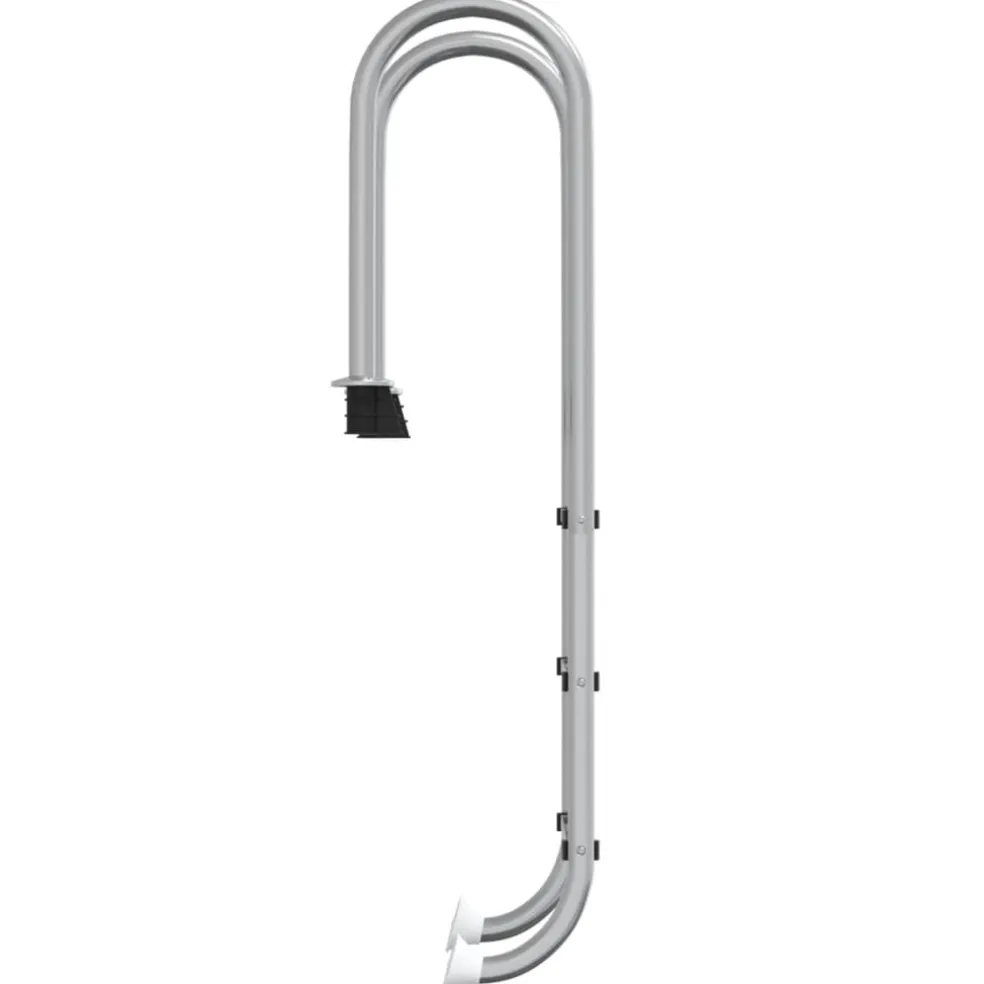 vidaXL Zwembadladder 54x38x158 cm 304 roestvrijstaal