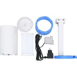 vidaXL Zwembadskimmer hangend en pomp met adapter 16 cm kunststof
