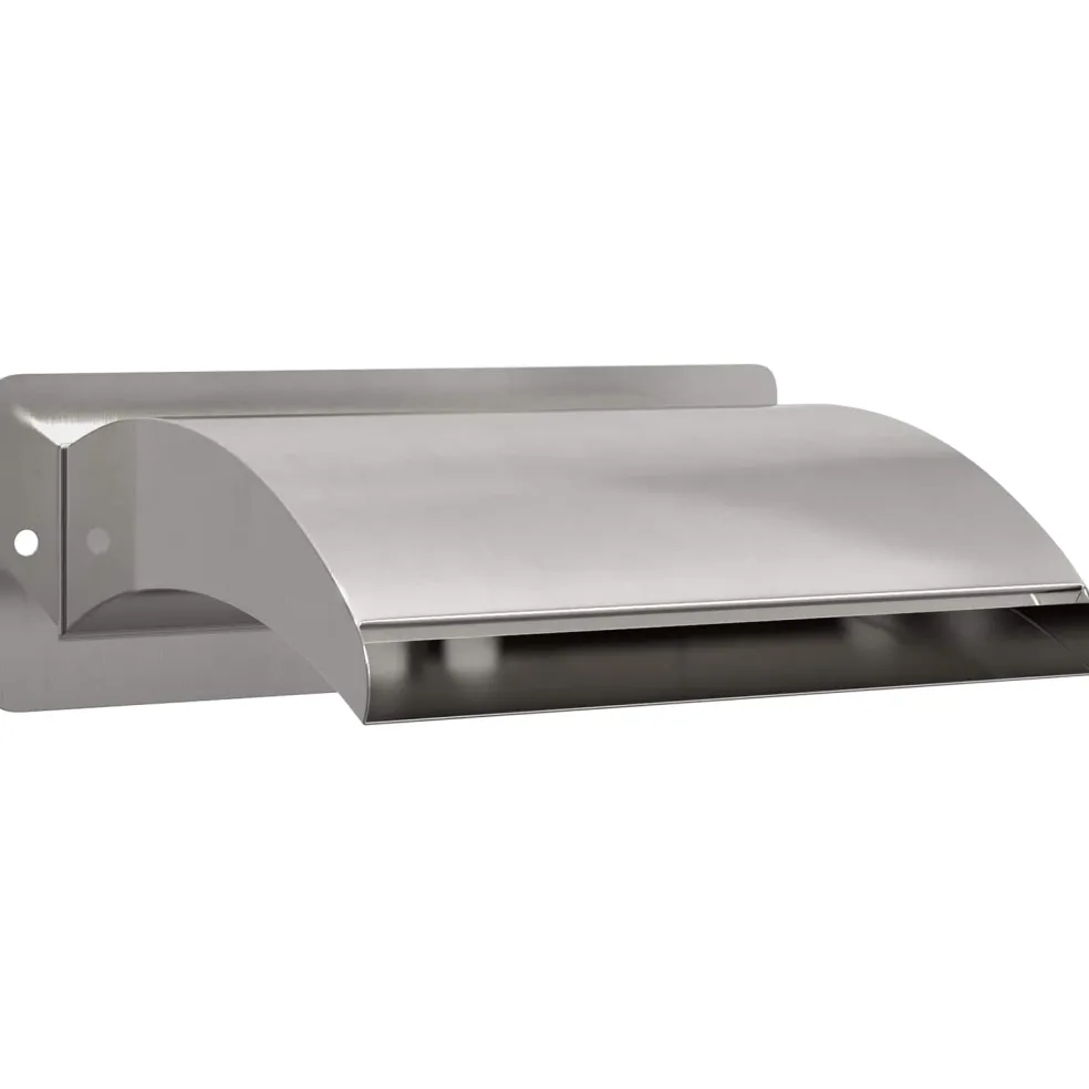vidaXL Zwembadwaterval met LED Roestvrij staal 304 30 x 9 x 26 cm