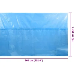vidaXL Zwembadzeil rechthoekig 260 x 160 cm PE blauw