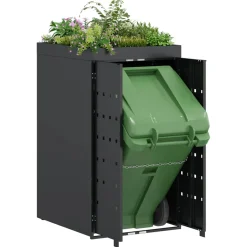 vidaXL Zwenkwagen Opslag met Plantenbakdak voor Enkel 240L Bak