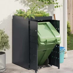 vidaXL Zwenkwagen Opslag met Plantenbakdak voor Enkel 240L Bak