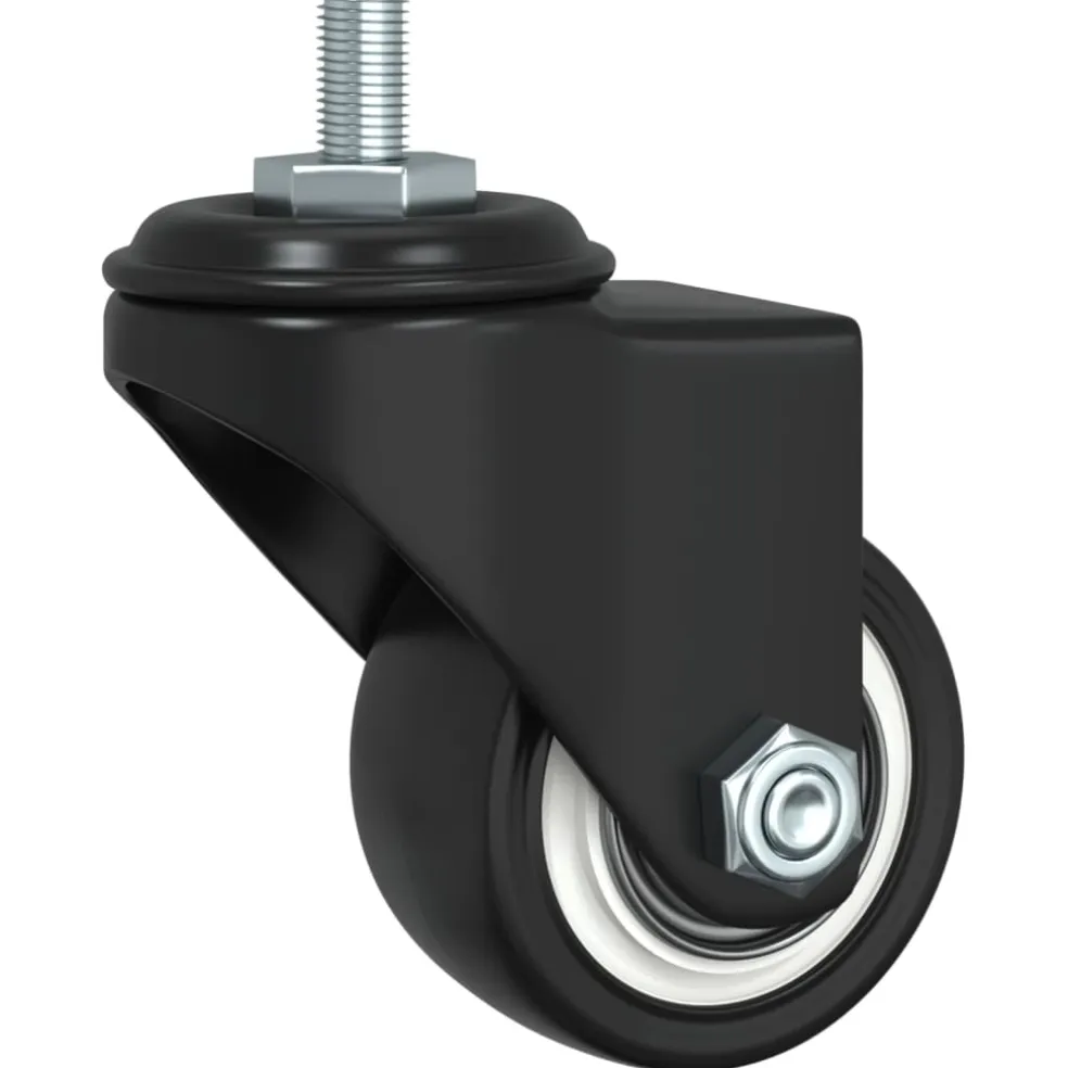vidaXL Zwenkwielen 4 stuks 35 mm ijzer zwart