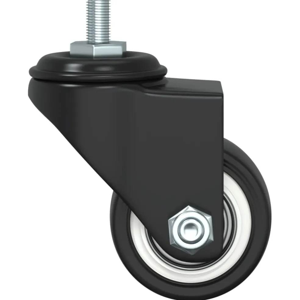 vidaXL Zwenkwielen 4 stuks 35 mm ijzer zwart