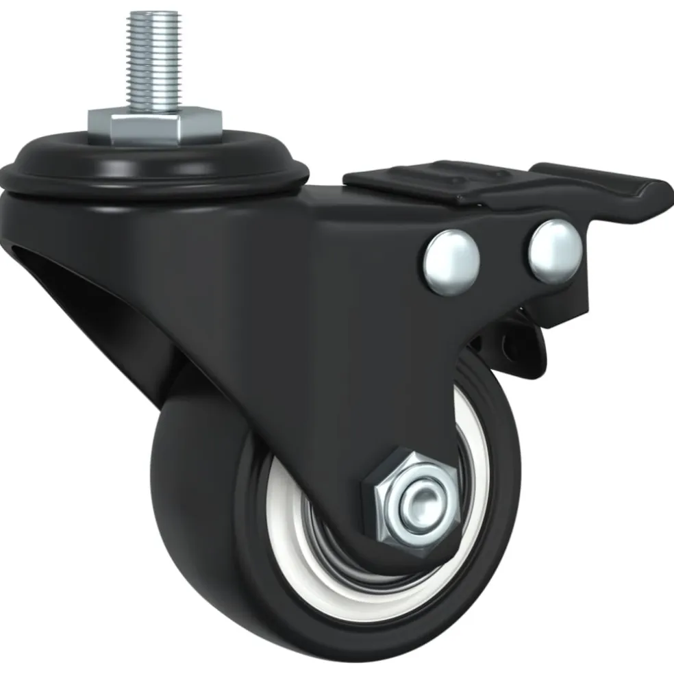 vidaXL Zwenkwielen 4 stuks 35 mm ijzer zwart