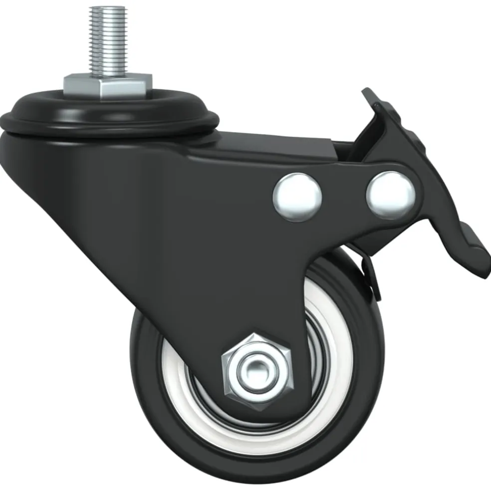 vidaXL Zwenkwielen 4 stuks 35 mm ijzer zwart