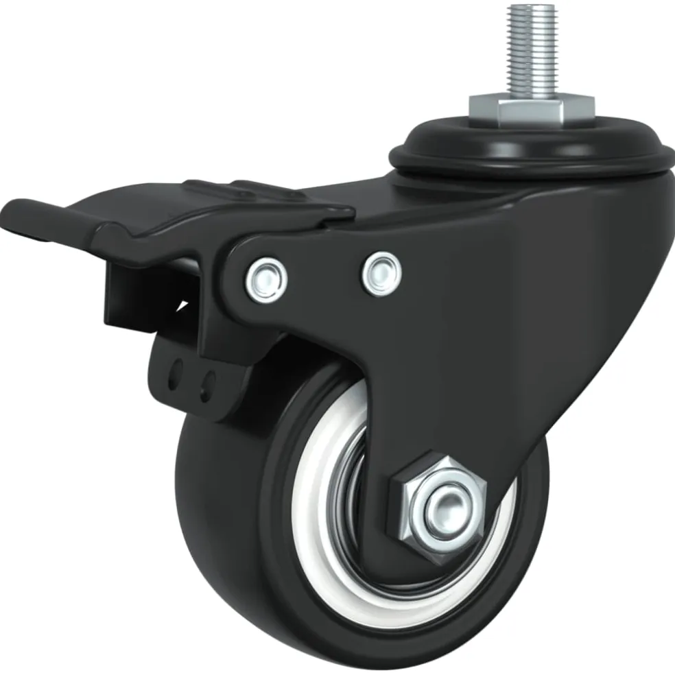 vidaXL Zwenkwielen 4 stuks 35 mm ijzer zwart