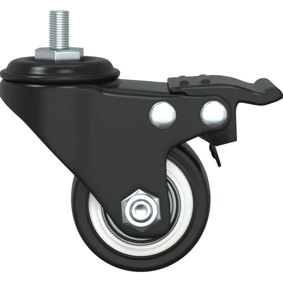 vidaXL Zwenkwielen 4 stuks 35 mm ijzer zwart
