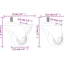 vidaXL Zwenkwielen 4 stuks 35 mm ijzer zwart