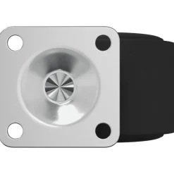 vidaXL Zwenkwiel 2 st Zwart 39,5 x 39,5 x 37,8 mm Ijzer en PP