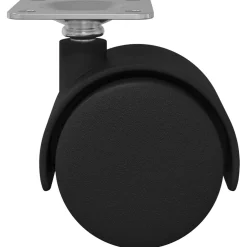 vidaXL Zwenkwiel 2 st Zwart 39,5 x 39,5 x 37,8 mm Ijzer en PP