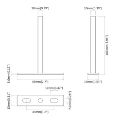 vidaXL Zwevende plankdragers 12st onzichtbaar Ø10x100 mm koolstofstaal