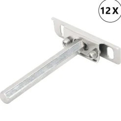vidaXL Zwevende plankdragers 12st onzichtbaar Ø12x100 mm koolstofstaal